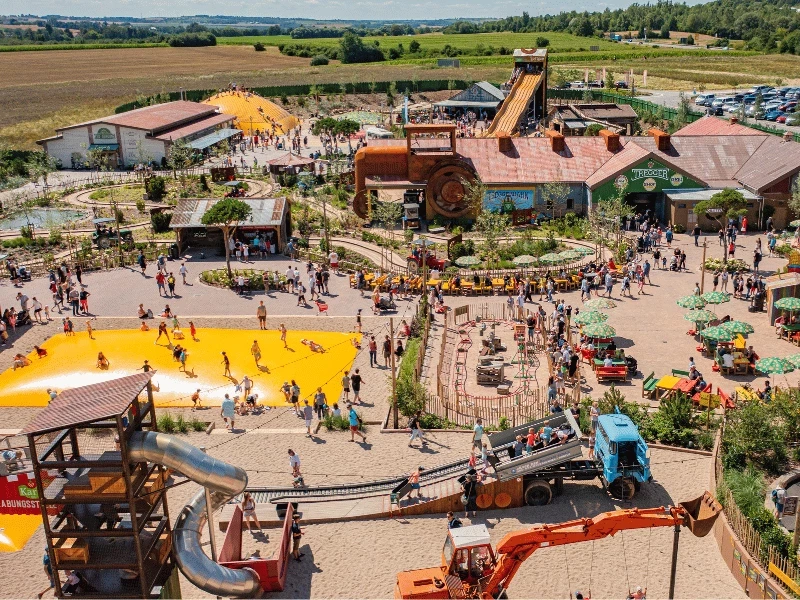 Karls Erdbeerhof Döbeln aus der Vogelperspektive
