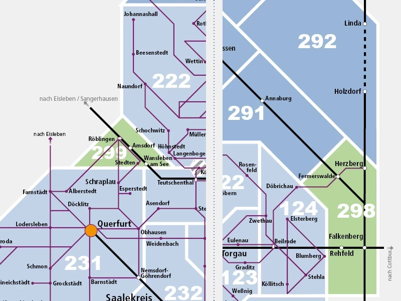 Ausschnitt aus dem Tarifzonenplan