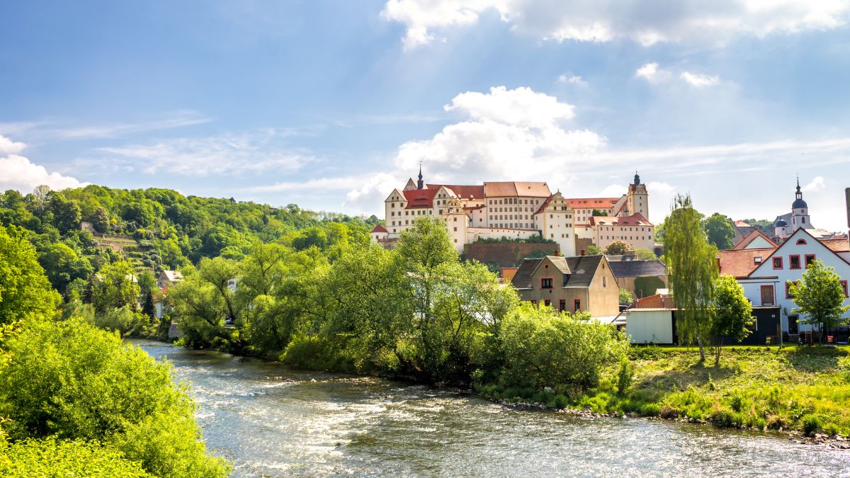 Blick auf Schloss Colditz