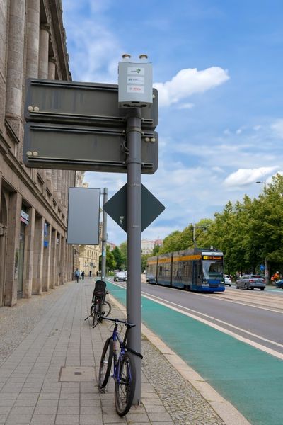 Installierte Sensorbox in Leipzig_Quelle Stadt Leipzig Installierte Sensorbox in Leipzig_Quelle Stadt Leipzig