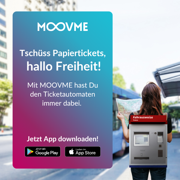 Anzeige für MOOVME App Anzeige für MOOVME App