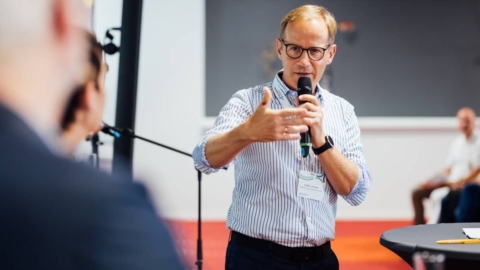 Steffen Lehmann, MDV-Geschäftsführer, spricht zum Mobilitätstag