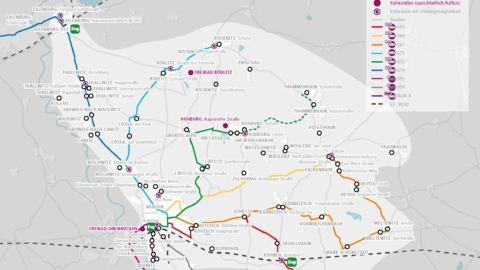 Bediengebiet RufBus und Regionalverkehr Wurzener Land