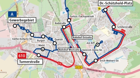 Liniennetzplan Stadtverkehr Bad Lausick